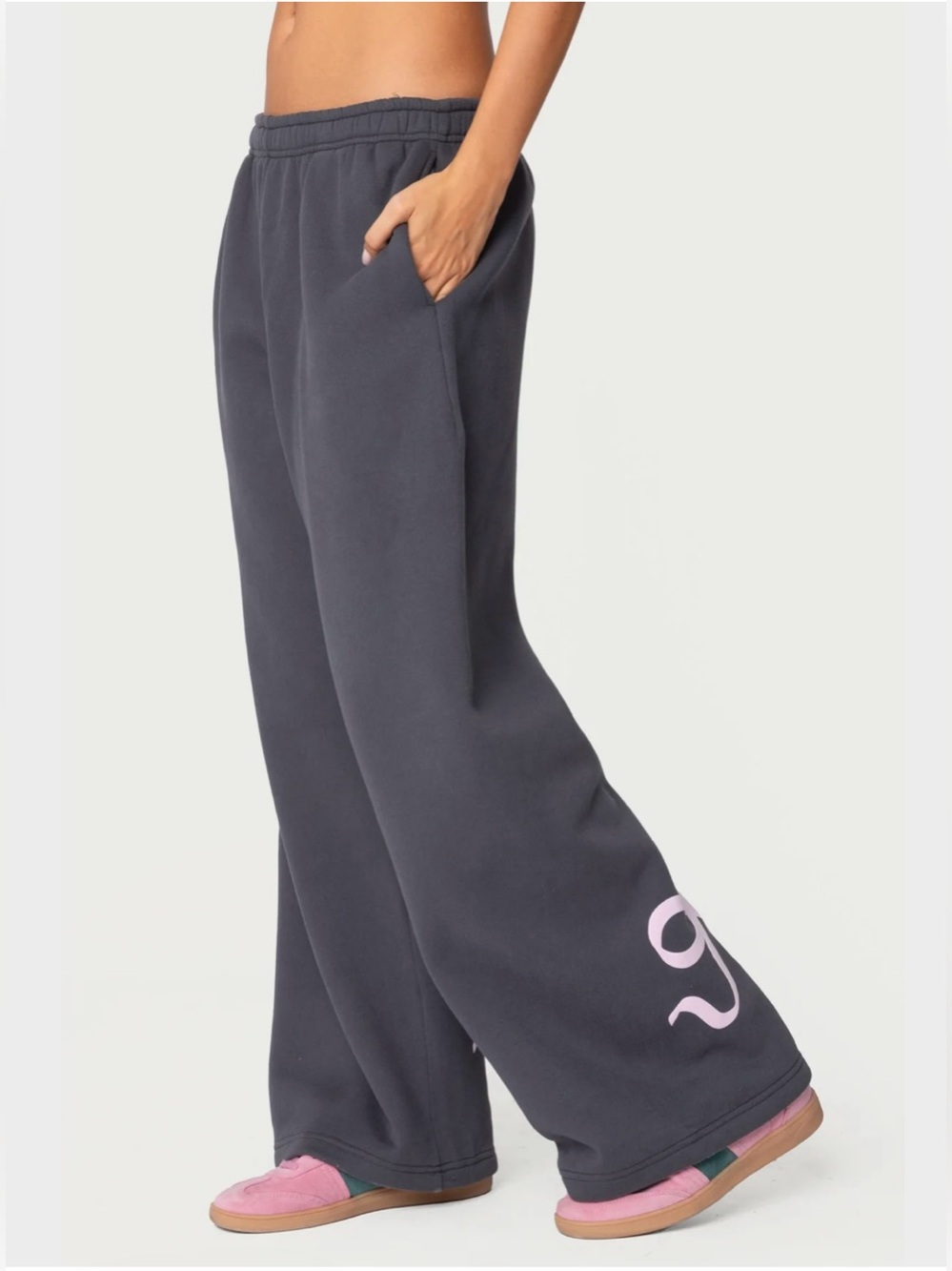 Edikted Bonney Bow Detail sweat pants size S